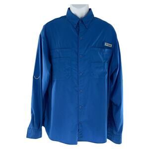 Columbia PFG Vented Fishing Gear Long Sleeve Button Up Omni Shade Men Size Large
